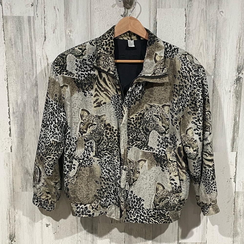 FU DA INTERNATIONAL Silk Tiger Full Zip Jacket Size L